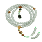 Jade Nanhong Amber 108 Beads Strings Senior Sense Strings Icy Glutinous Jade Round Beads Multi-Circle Bracelet