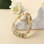 Citrine strings female nanhong transit beads gold hair crystal bracelet for girlfriend birthday gift