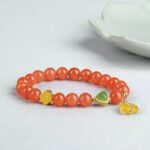 S925 silver Anji Chuan material Nanhong string women's beaded bracelet gift for mother-1