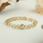 925 Silver Gold Hair Crystal Hi-Spinning Treasure Strings Men and Women's Lunar New Year Carrying Beads Citrine Strings-1