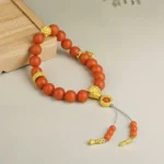 Baoshan Red Gold Hand-Held Rosary Buddha Beads Bracelet Female Bracelet