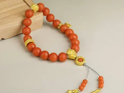 Baoshan Red Gold Hand-Held Rosary Buddha Beads Bracelet Female Bracelet