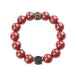 Imperial cinnabar obsidian strings Xiaoye Zitan transit beads turquoise Lunar New Year bracelets for men and women-3