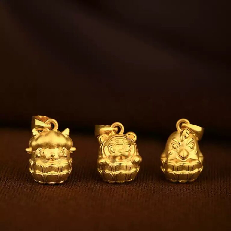 999 Gold Pendant Necklace Chinese Zodiac Dragon Men and Women's models for this birthday gift-1