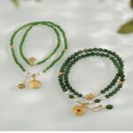 Jasper necklace women's models Tianzhu pearl and Tianyu pendant jade collarbone chain ladies neck jewellery