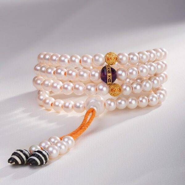 Pearl bracelet freshwater pearl strings for girlfriend gift hi spinning treasure amethyst rosary strings