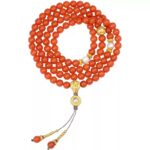 Baoshan Nanhong pure gold gold pearl beeswax 108 beads strings Buddha beads strings women's bracelets-3