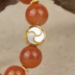 Nanhong Xi Xuan Bao Strings Women's Round Beads Tibetan Ethnic Style Original Design Red Agate Bracelet-2