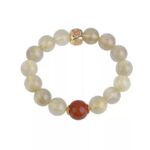 Citrine strings female nanhong transit beads gold hair crystal bracelet for girlfriend birthday gift-3