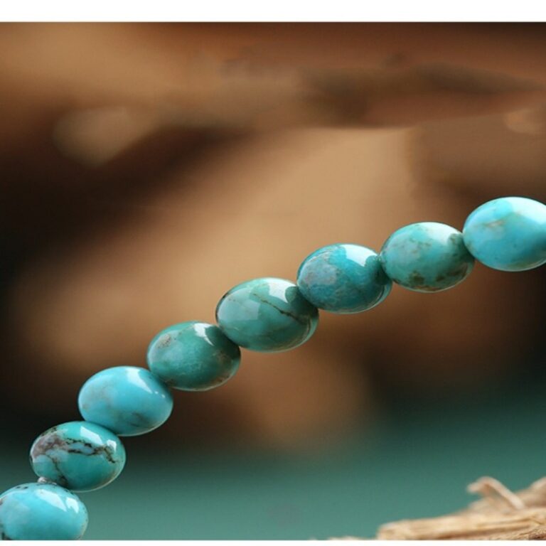 Turquoise strings beeswax Nanhong with beads multi treasure bracelet tag single loop beading sub ethnic style-3