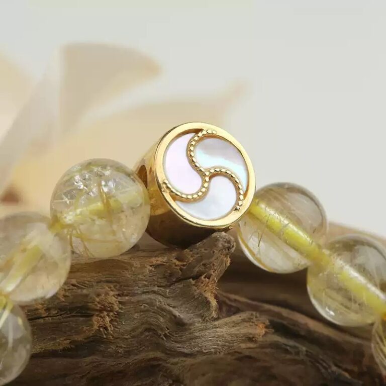 925 Silver Gold Hair Crystal Hi-Spinning Treasure Strings Men and Women's Lunar New Year Carrying Beads Citrine Strings-2