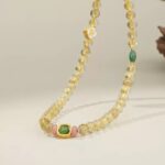 Chrysoberyl Beaded Bracelet Women's Citrine Jadeite Doppelganger Bead String Multi Loops-3