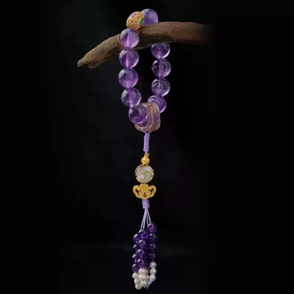 Amethyst bracelet 108 Buddha Beads Strings Female Nanhong Transfer Beads Rosary Finger Twist Literature Play-1