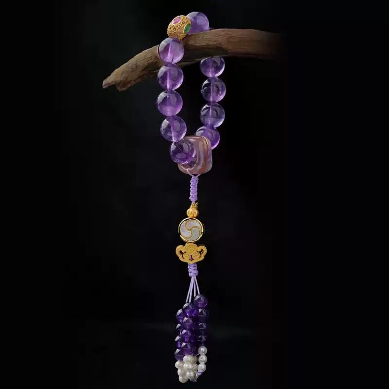 Amethyst bracelet 108 Buddha Beads Strings Female Nanhong Transfer Beads Rosary Finger Twist Literature Play-1