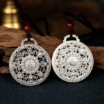 Eight Treasures Auspicious 999 Silver Pendant Necklace Men and Women Models This Year Tibetan Ethnic Style Collarbone Chain-2