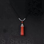 Tibetan Character Cinnabar Seal Pendant Original Design Ethnic Style Necklace Tibetan Souvenir Pendant-1