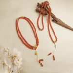 Baoshan Nanhong ice red 108 Buddha beads necklace beads strings women's multi-ring bracelet rosary strings-3