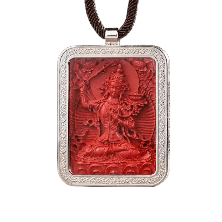 Lunar New Year Cinnabar Pendant Buddha Necklace Men's and Women's Lunar New Year Dragon Holiday Gift for Parents