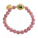 Rhodochrosite Ruyi Lock Bracelet Original Design Niche Bracelet Women's 925 Silver Jade Beads-2