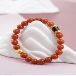 Chuan Material Nanhong Agate Incense Wood Strings Single Circle Six Words of Truth for the Year Bracelet Female Models-2