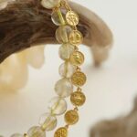 925 Silver Gold Hair Crystal Hi-Spinning Treasure Strings Men and Women's Lunar New Year Carrying Beads Citrine Strings-3