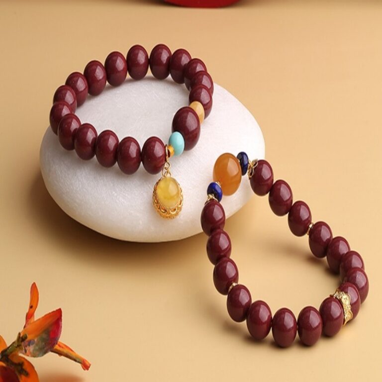 Cinnabar strings beeswax transfer beads birthday gift new red women's bracelets for the current year-3