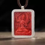 Lunar New Year Cinnabar Pendant Buddha Necklace Men's and Women's Lunar New Year Dragon Holiday Gift for Parents-3