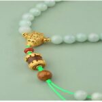 Jade Nanhong amber 108 beads strings senior sense strings icy glutinous jade round beads multi-circle bracelet-2