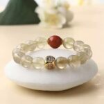 Citrine strings female nanhong transit beads gold hair crystal bracelet for girlfriend birthday gift-1