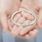 Fortune Lotus 999 silver open bracelet simple sterling silver bracelet gift for girlfriend wife-2