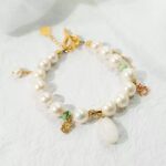 Yulan Fortune Pearl Bracelet Women's Hetian Jade Beaded Fortune Niche Bracelet