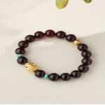 Green pine strings disc playing rosary 925 silver accessories single circle amber bracelet senior sense of female models