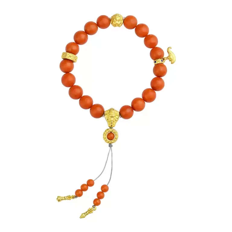 Baoshan Red Gold Hand-Held Rosary Buddha Beads Bracelet Female Bracelet-3