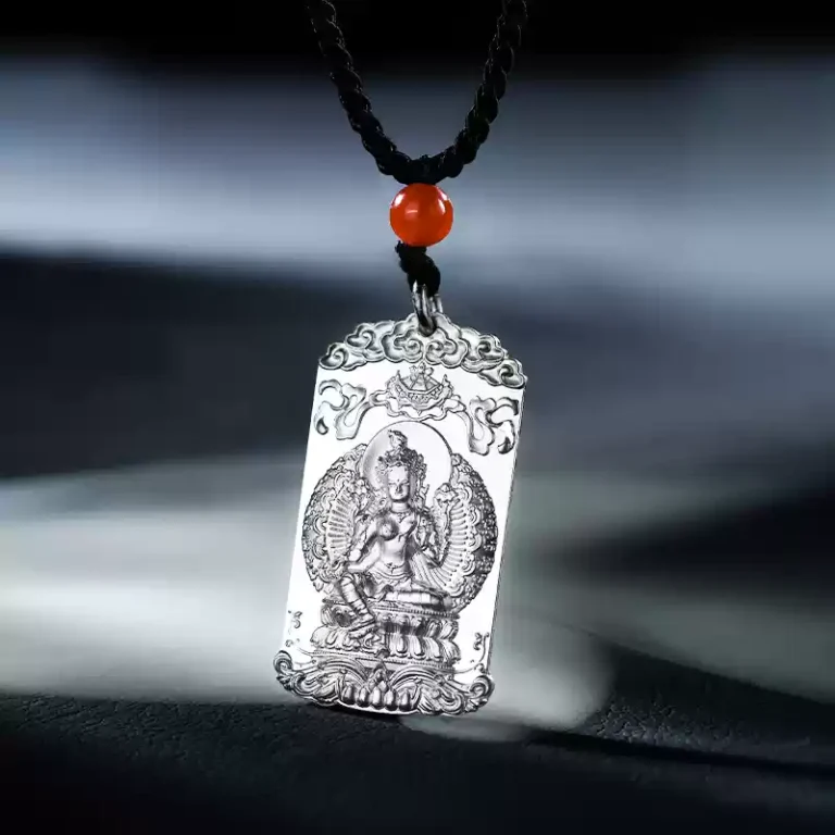 999 Pure Silver Buddha Pendant Necklace Men's This Year of the Dragon Year of Silver Jewellery This Life Buddha Necklace Female Models-3