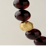 Blood peroxide beeswax strings simple burgundy amber round beads Buddha beads rosary six words bracelet female-3