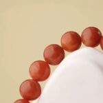 Sichuan material nanhong agate kelp stone bracelet women's models of the year of the Dragon red jade beads bracelet-3