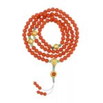 Baoshan Nanhong Pure Gold Jadeite 108 Beads Strings Buddha Beads Strings Women's Bracelets Bracelet Transit Beads-4