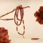 Chuan material nanhong agate beeswax beads string multi-ring bracelet necklace dual-purpose rosary women's strings