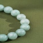 Jade agate strings female glutinous seed jade round beads about 10mm green beads bracelet -3