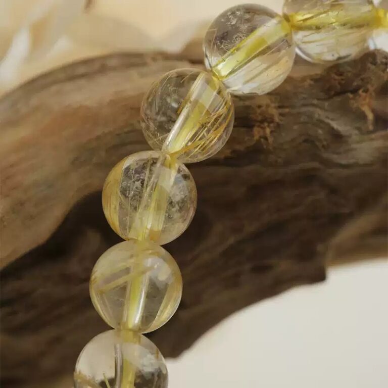 925 Silver Gold Hair Crystal Hi-Spinning Treasure Strings Men and Women's Lunar New Year Carrying Beads Citrine Strings-4