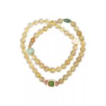 Chrysoberyl Beaded Bracelet Women's Citrine Jadeite Doppelganger Bead String Multi Loops-5