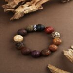 Green sandalwood huanghuali jinshi nanmu wood doppelgänger zodiac year of life string men's bracelet-3