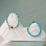 Turquoise strings random beads nanhong transfer beads women's niche Tibetan disc play bracelet-2