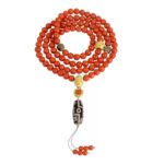 Baoshan Nanhong foot gold nine eyes dzi bead 108pcs Buddha bead string female agate bracelet-3