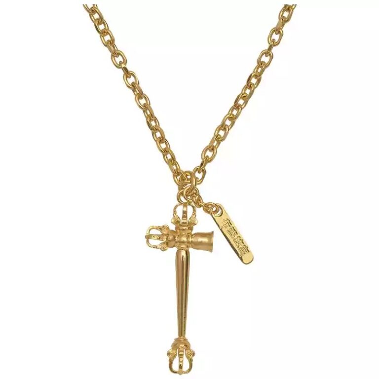 Vajra Kwonji Vajra Hammer Necklace Hip Hop Cuban Chain Trendy Men's and Women's Pendant-4