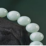 Jade round bead bracelet men's single circle beeswax nanhong jade beads beads bracelet women's models senior sense-3