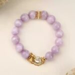 Amethyst Lithium Faixi Spinning Treasure String Haiyanite Women's Lunar New Year Transfer Beads Amethyst Peach Blossom Bracelet-2