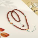 Nanhong necklace Chuan material six words of truth transit beads women's new Chinese agate multi-ring bracelet bracelet