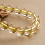 Citrine agate strings 925 silver hand plate women's bracelet this year lucky beads single circle bracelet-4