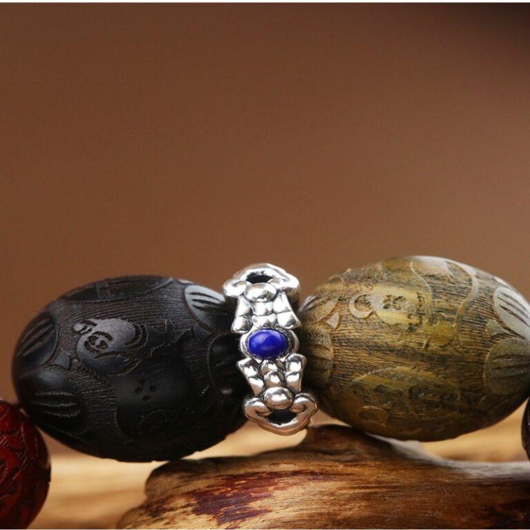 Green sandalwood huanghuali jinshi nanmu wood doppelgänger zodiac year of life string men's bracelet-4